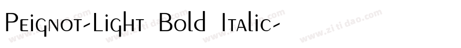 Peignot-Light Bold Italic字体转换
